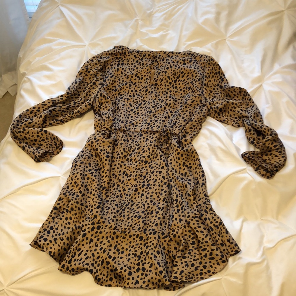 NWOT Adrienne Leopard Dress - Picture 2 of 6